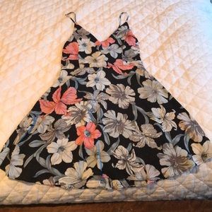 Lush Floral Sundress with Lace-up Back